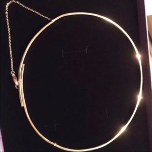 Gold Thin Safety Chain Choker Necklace